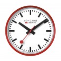 Väggklocka - Mondaine A990.CLOCK.11SBC röd stationsklocka