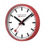 Väggklocka - Mondaine A990.CLOCK.11SBC röd stationsklocka