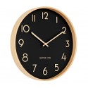 Väggklocka - Beyond Time Madera Grande Ljust Trä Svart