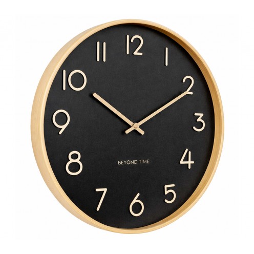Väggklocka - Beyond Time Madera Grande Ljust Trä Svart
