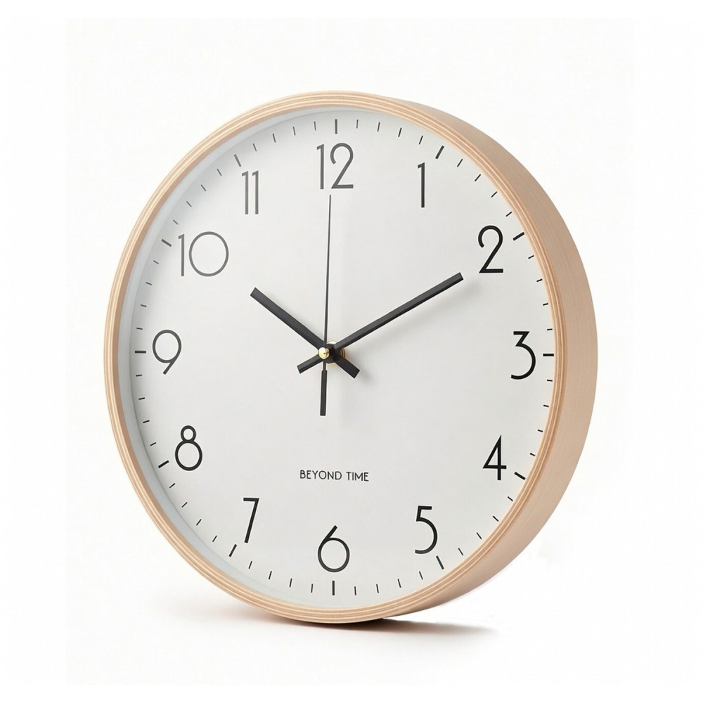 Väggklocka - Beyond Time Legna Ljust Trä Vit
