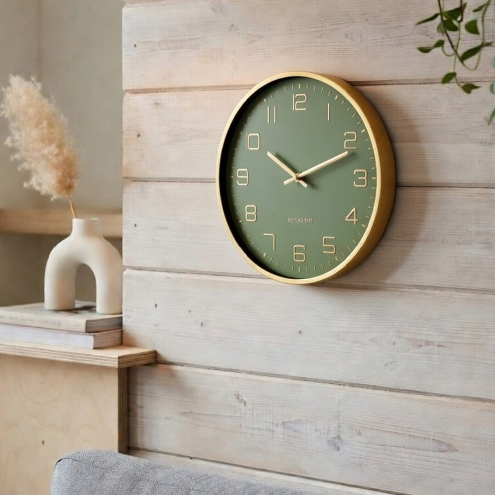 Väggklocka - Beyond Time Dorado Guld Grön