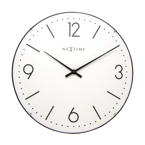 Väggklocka - NeXtime Basic Dome Vit
