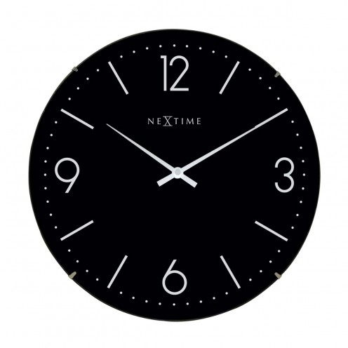 Väggklocka - NeXtime Basic Dome Svart