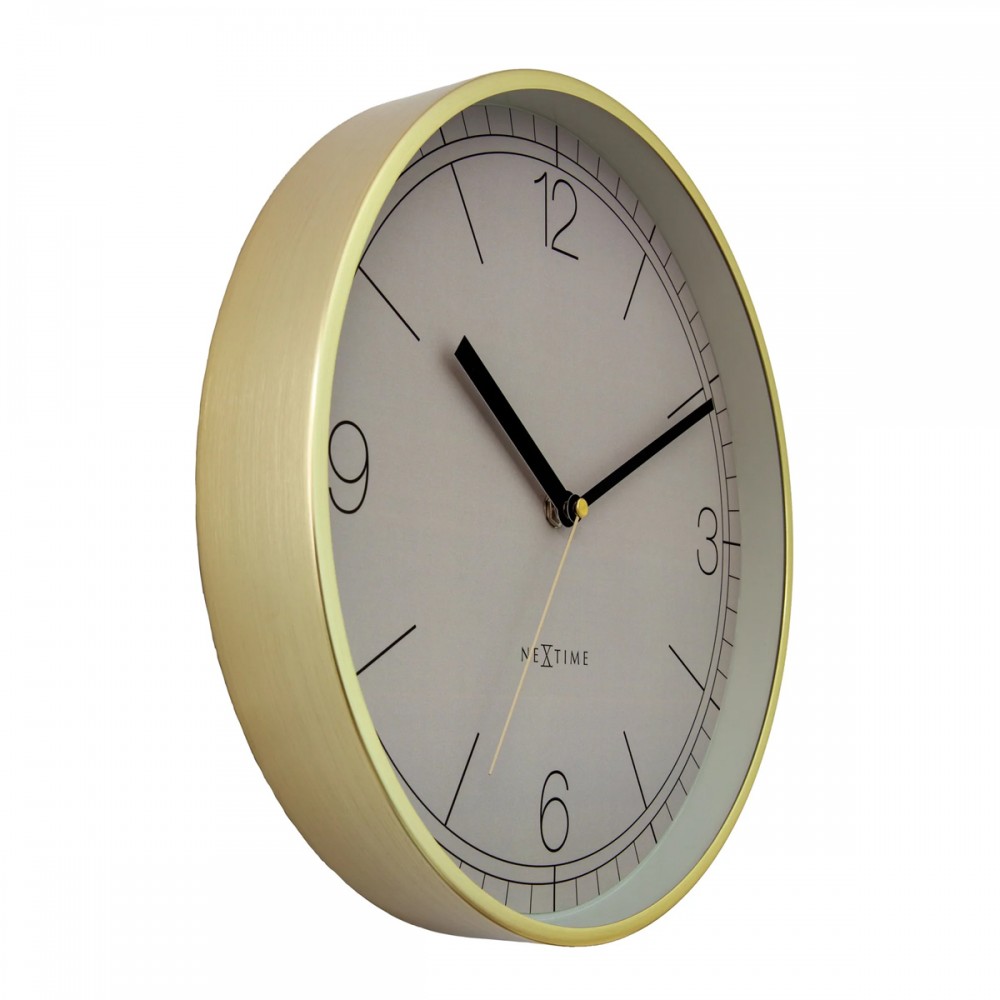 Väggklocka - NeXtime Nova Guld/Beige