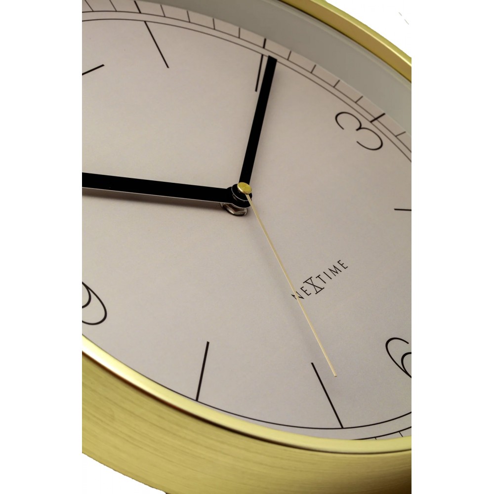 Väggklocka - NeXtime Nova Guld/Beige