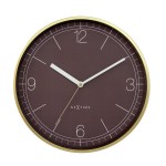 Väggklocka - NeXtime Nova Guld/Brun
