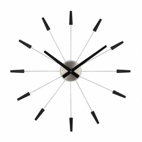Väggklocka - NeXtime Plug Inn Black